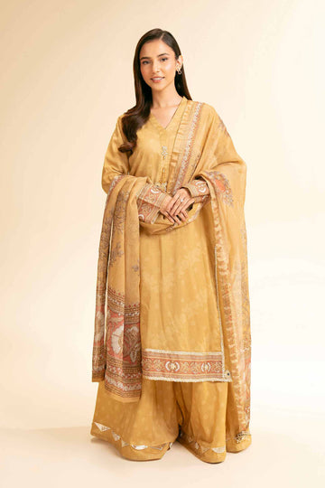 Nishat Linen 3 Piece - Printed With Gotta Laces Suit - 42501448 Online Shopping